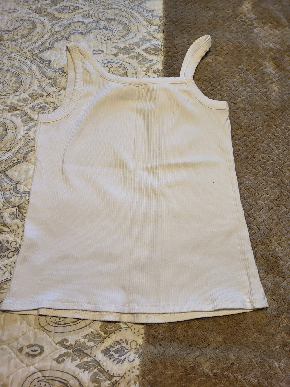Maurices White Ribbed Tank Top
